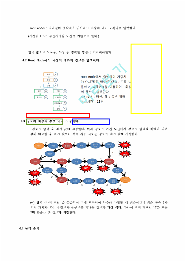 [공학][인공지능 프로젝트]  PC 기반 지하철 최소비용 알고리즘 연구 - 지하철 노선 찾기.hwp